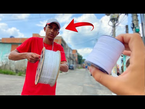 LEANDRINHO ENROLOU 1MIL JARDAS DE LINHA VERA CRUZ - FICOU MUITO FELIZ!!!