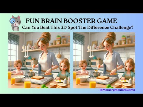 Spot The Difference Brain Game [8] | Can You Beat This 3D Spot The Difference Challenge? #puzzle