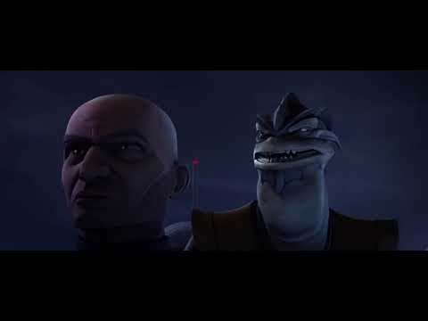 Captain Rex and General Krell talk to Obi Wan