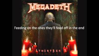 Megadeth - Never Dead (with lyrics)