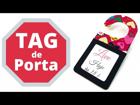 TAG de Porta - Não Perturbe  | Cartonagem Passo a Passo Heloisa Gimenes - Sem Igual Artesanato