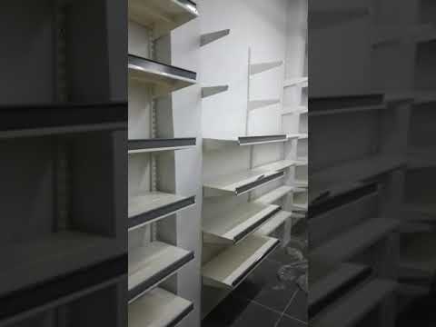 Mild Steel Wall Mount Display Rack, For Supermarket