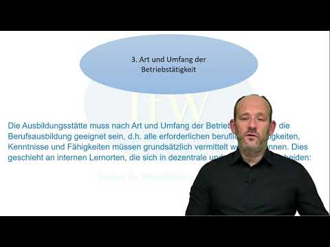 Eignung des Betriebes für die Ausbildung im angestrebten Ausbildungsberuf prüfen. Teil 1