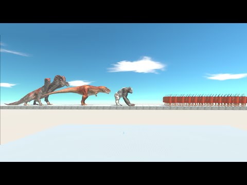 SKY BRIDGE GORO & HYDRA & TREX vs ARMIES - Animal Revolt Battle Simulator