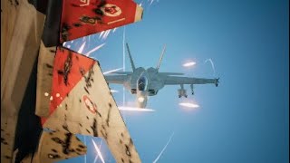 ACECOMBAT7 機銃縛り シラージ城 F/A-18F vs ミハイX02S ミッション18