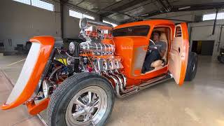 1934 Ford Custom Coupe ‘In Excess’ Hot Rod - startup