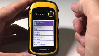Garmin eTrex 10 - Change Satellite Settings (GPS, GPS & GLONASS, or Off)