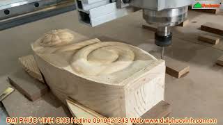 Máy đục tượng Cnc 6 đầu Woodmaster chạm khắc Cnc 2D tuyệt đẹp 👍👍👍