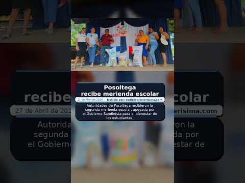 Posoltega recibe merienda escolar