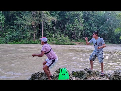 This happened to us because we were fishing between two swollen rivers.