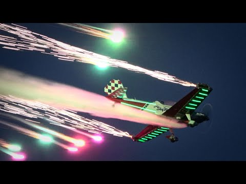 Night Aerobatics with Fireworks - Ghostwriter Airshows