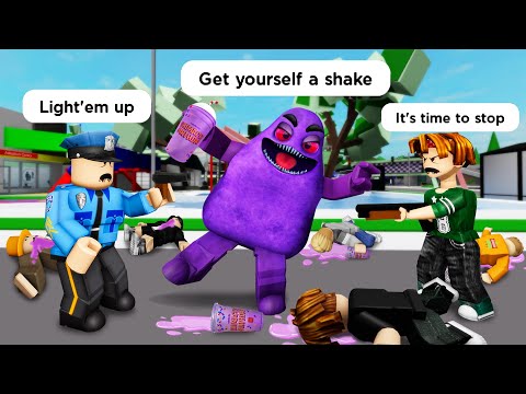 GRIMACE MILKSHAKE 2 (ROBLOX Brookhaven 🏡RP - FUNNY MOMENTS)