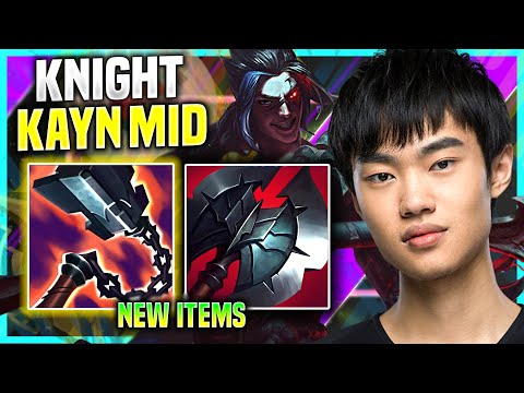 KNIGHT PICKS KAYN WITH NEW ITEMS GORE DRINKER! - TES Knight Plays Kayn Mid vs Yone!