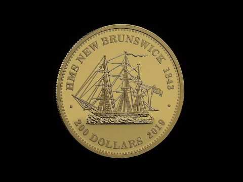 SOLD OUT! 1 oz. Pure Gold Coin - HMS New Brunswick