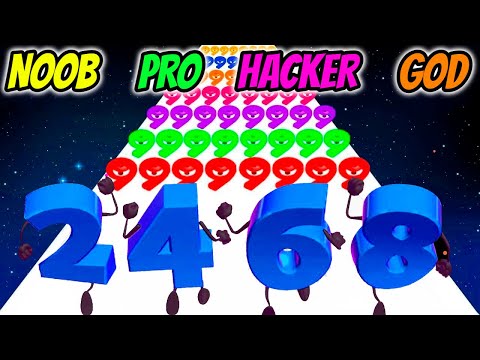Run Numbers 3D - NOOB vs PRO vs HACKER vs GOD