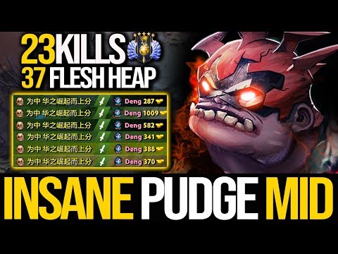 Monster Pudge No Mercy Destroys Templar Assassin Mid + 100% Magnetic Hooks | Pudge Official