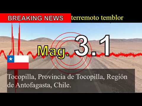 😱🚨Noticias de última hora: Terremoto M 3.1 sacude Tocopilla, Provincia de Tocopilla, Región de Antof