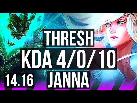 THRESH & Miss Fortune vs JANNA & Kai'Sa (SUP) | 4/0/10, 800+ games | EUW Diamond | 14.16
