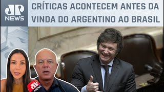 Milei chama Lula de ‘perfeito dinossauro idiota’; Amanda Klein e Motta comentam