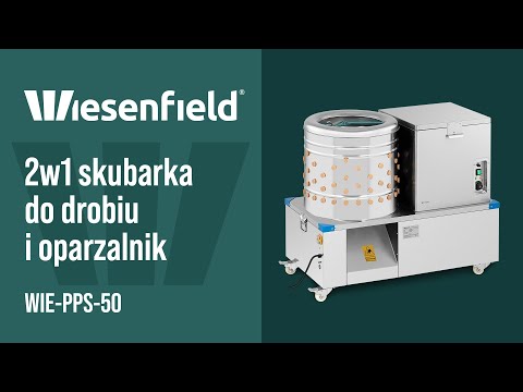Video - 2w1 skubarka do drobiu i oparzalnik - bęben 50 cm - 2-3 kurczaki na minutę