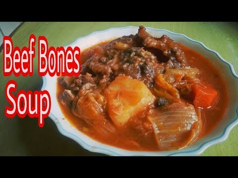 Beef Bones Soup Chinese style with mixed veggies