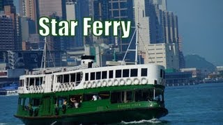 Star Ferry boat ride across Victoria Harbor from Kowloon to Hong Kong Island, China (天星小輪)