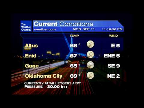 Custom WeatherStar XL 2: Oklahoma City, OK - 09/11/2017