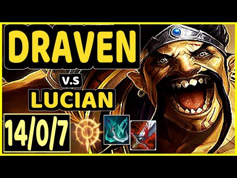 SARKIS (DRAVEN) vs LUCIAN - 14/0/7 KDA BOTTOM ADC GAMEPLAY - BR Ranked GRANDMASTER