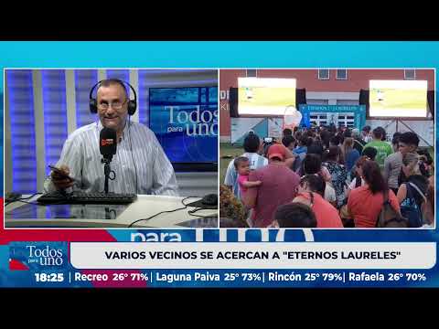 "Eternos los Laureles" llegó a Recreo y varios vecinos se acercaron para conocer las copas