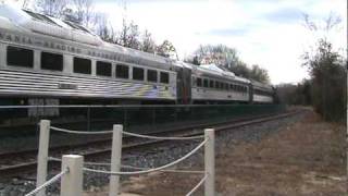 preview picture of video 'Cape May Seashore Lines Santa Express train arriving at Richland Station.'
