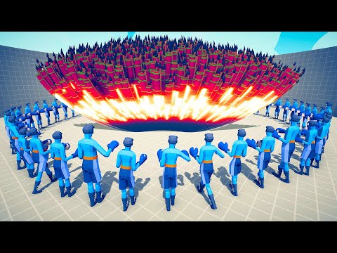 BOXERS CIRCLE vs TRIO EVERY GODS - Totally Accurate Battle Simulator TABS