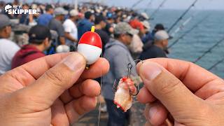 This Was Chaos. Fishing the Most CROWDED Pier in America with a Bobber