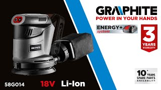 Excentrická brúska 58G014, aku, 18V, Li-Ion, Energy+, Graphite