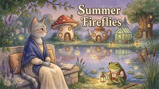 A Firefly Evening in the Little Lantern Village ✨ | Calm Storybook Music & Cozy Night Ambience