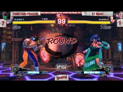 Yomi Gaming USF4 Capcom/Anime Week 4 Winner's Bracket YOMI Shin Phoenix (Vega) vs ST Neon (Rose)