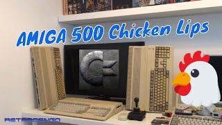 Commodore Amiga 500 with Chicken Lips keyboard