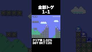 マリオメーカー2 足場が全部トゲの1-1 クリア率1.02% ゲーム実況