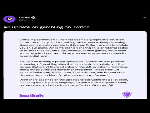 Stanz reacts to TWITCH BANNING GAMBLING