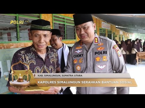 KAPOLRES SIMALUNGUN GELAR BAKTI SOSIAL DAN SAFARI RAMADAN DI PONDOK PESANTREN PM DARUL KHOIROT
