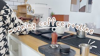 Sunny Morning Cafe Latte Routine with Planit Espresso Machine | home cafe songs at home ✨☕
