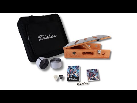 Disher Adjustable Guitar Pedalboard (Club/Medium Size) 16'' x 15.5'' x 3.5'' Durable Wooden and Rubber Coated Pedal Board for Guitar Effects Pedals image 11