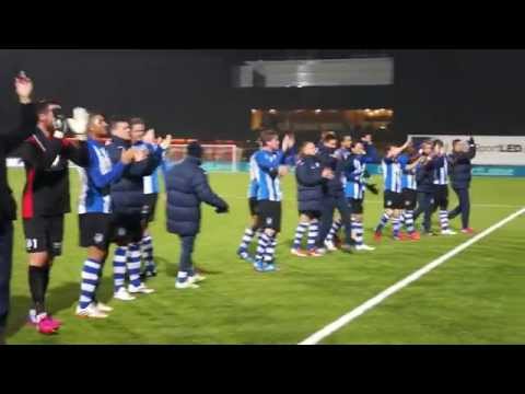 FC Eindhoven bedankt fans na overwinning tegen FC Den Bosch