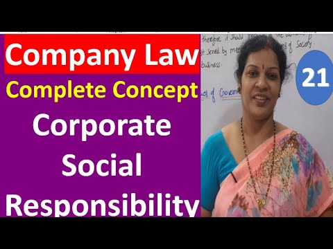 21. "Complete Concept Of Corporate Social Responsibility" - Company Law