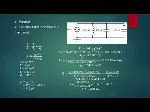 Reactance of Capacitors and Inductors