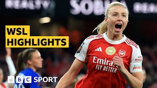 Arsenal hit seven to seal Leicester play-off fate | BBC Sport