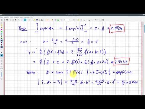 Analysis Integrale: Wie man die Trapezformel anwendet (2. Beispiel) #13-60