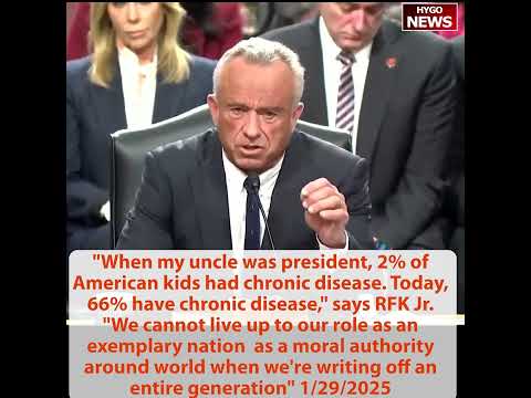 RFK: When my uncle was president 2% ... Today 66%; My approach radical transparency, IMPROVE care