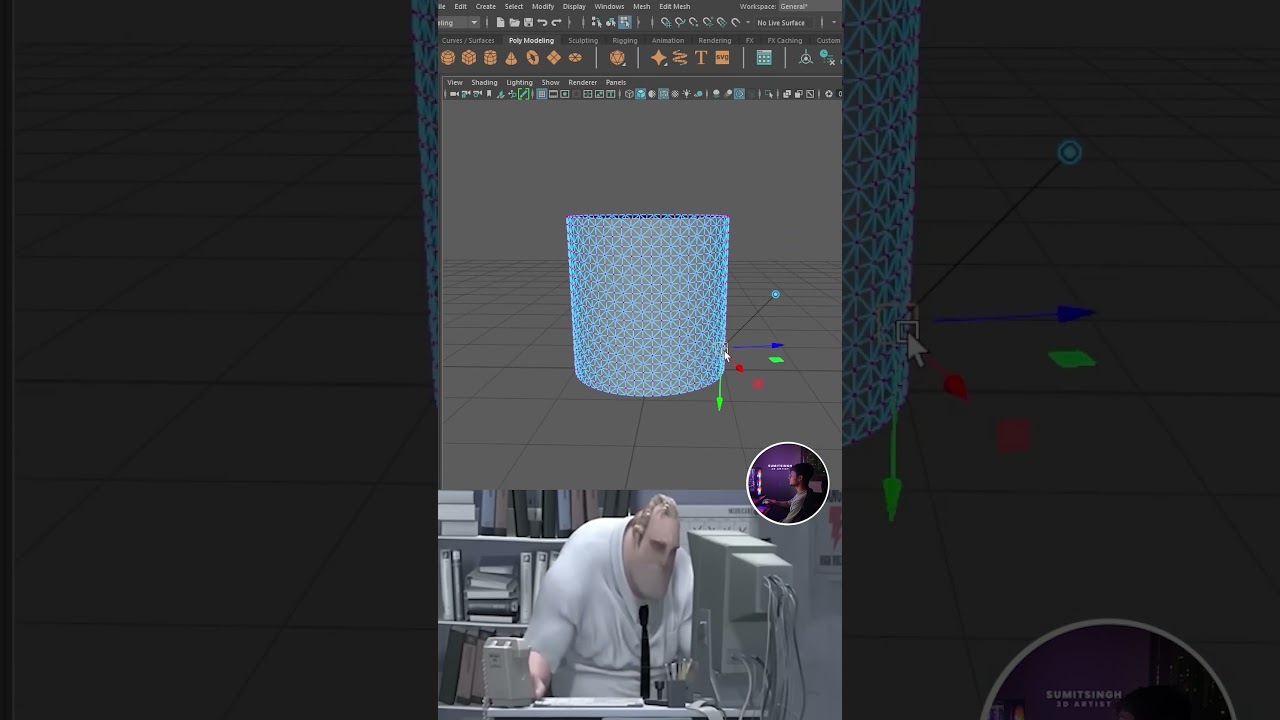 Noob Vs Pro Artist  3D Maya How to use CV Curve Tool #mayatutorial #mayatips #3dtips #shorts 3