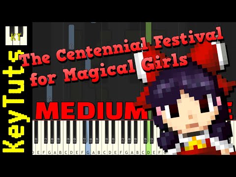 The Centennial Festival for Magical Girls [Touhou 6] - Medium Mode [Piano Tutorial] (Synthesia)