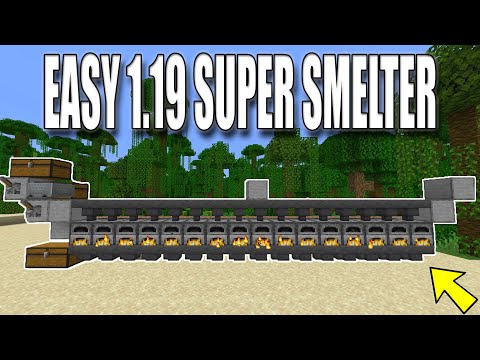 Minecraft Easy Super Smelter - Fully Automatic - Super Fast 1.19/1.18/1.17
